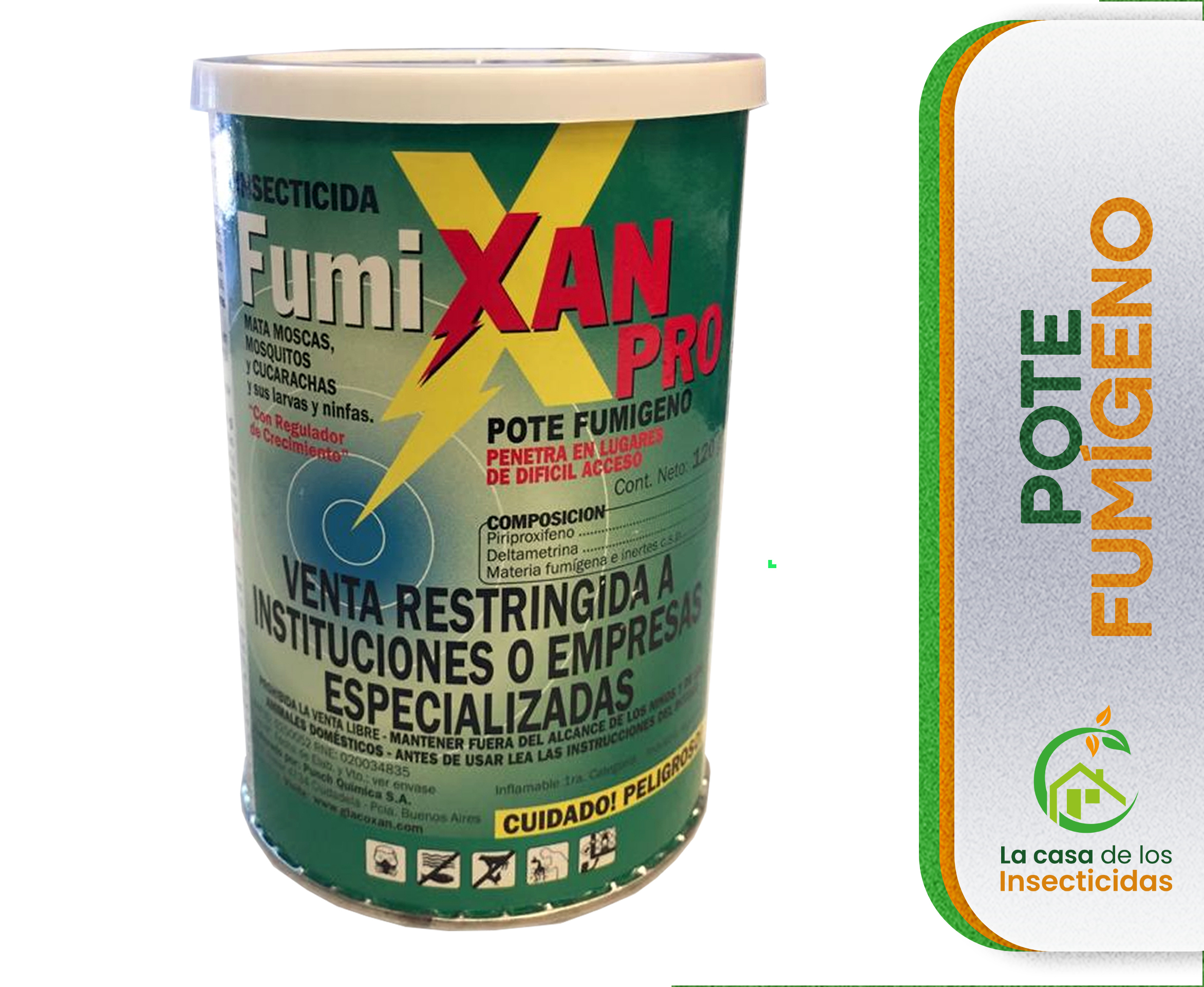 Fumixan Pro pote fumígeno 120 gr. 50 m2